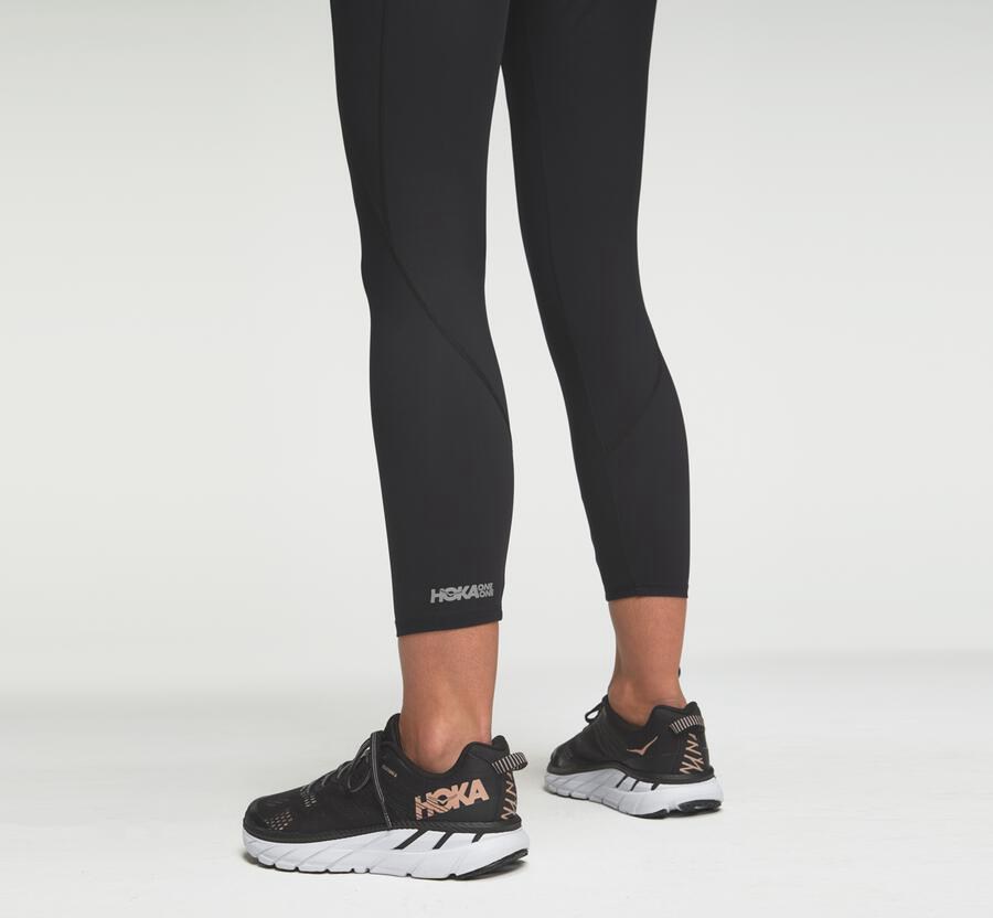 Pantalones Hoka One One Mujer - Performance Crop Tight - Negras - BHJ271594